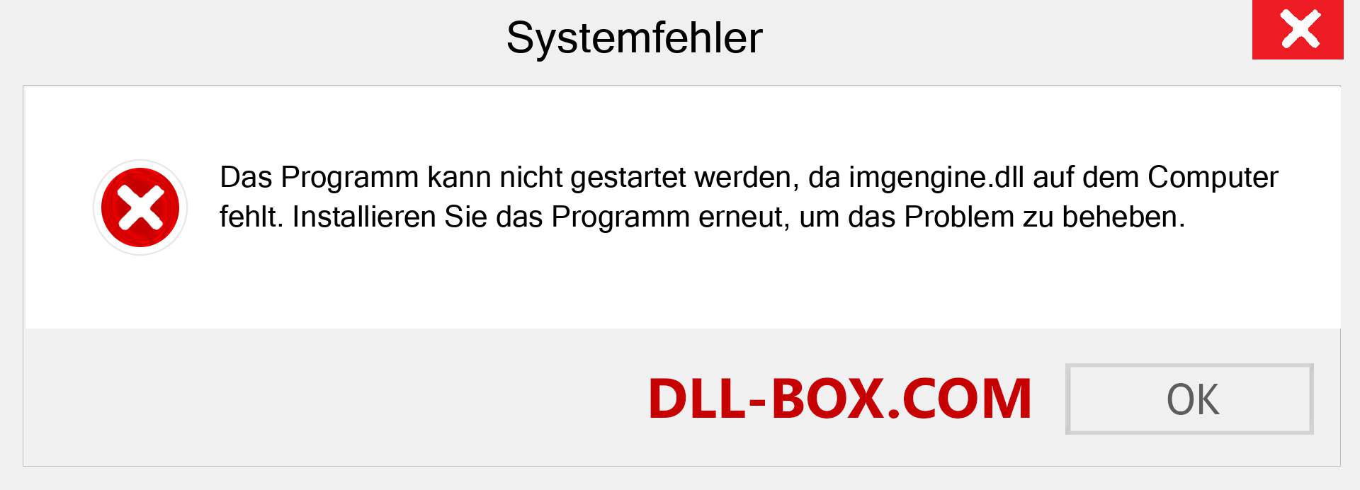 imgengine.dll-Datei fehlt?. Download für Windows 7, 8, 10 - Fix imgengine dll Missing Error unter Windows, Fotos, Bildern