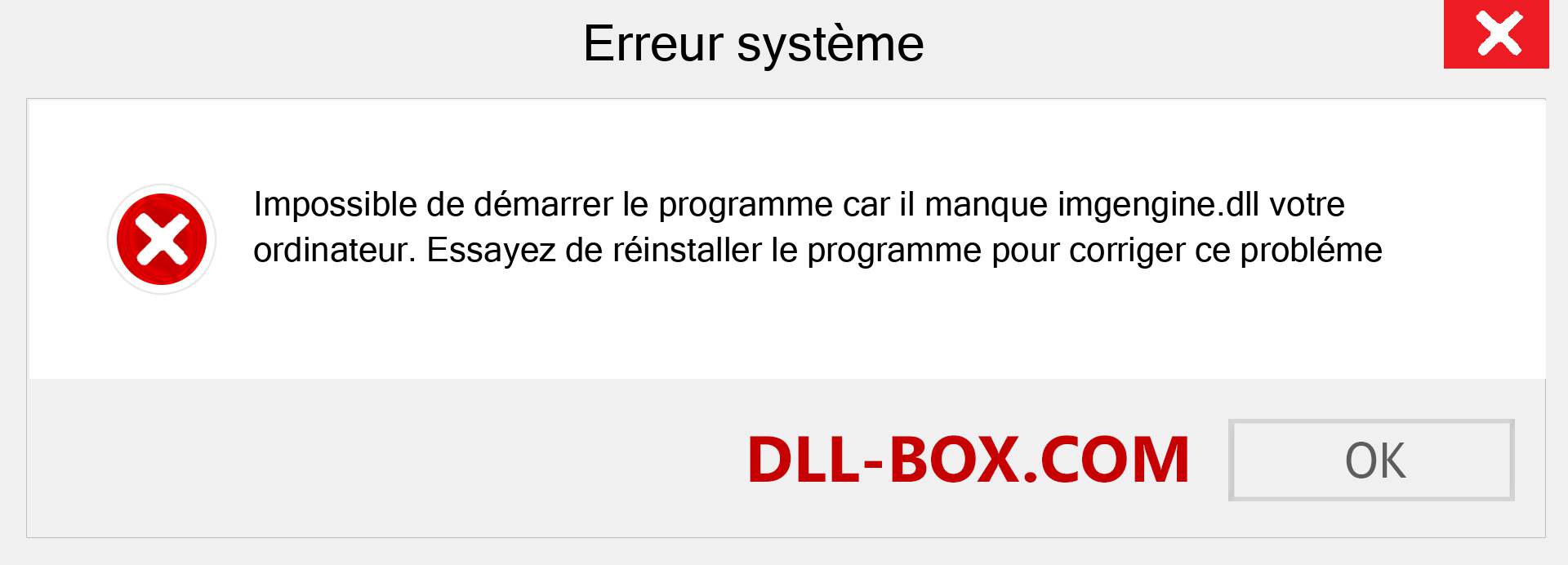 Le fichier imgengine.dll est manquant ?. Télécharger pour Windows 7, 8, 10 - Correction de l'erreur manquante imgengine dll sur Windows, photos, images